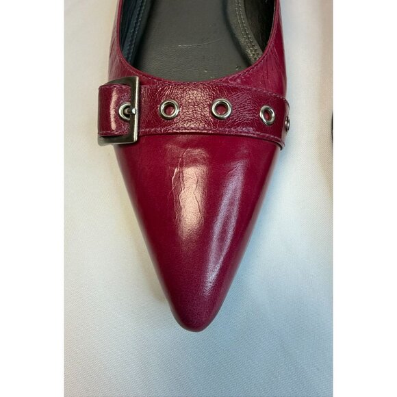 Naturalizer Flats Women Size 9M Maroon Pointed Toe Buckle Accent Casual Shoes - Picture 13 of 14